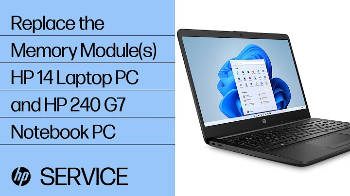 Replace the Memory Module(s) | HP 14 Laptop PC and HP 240 G7 Notebook PC | HP