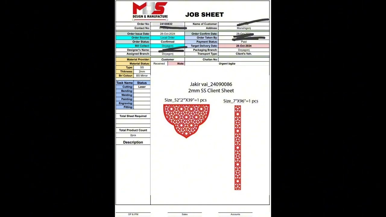 MOS Design &  Manufacture। আমাদের আজকের কাজের কিছু অংশ তুলে ধরলাম।
