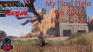 Conan Exiles Final Fight On Console 10vs30 +4 Sags-_- Ep 1