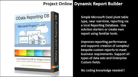 Microsoft Project Online OData Dynamic Report Builder