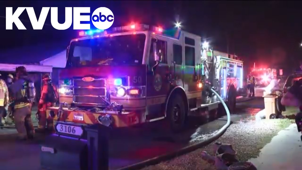 Crews put out fires at home, camp trailer in Del Valle - YouTube