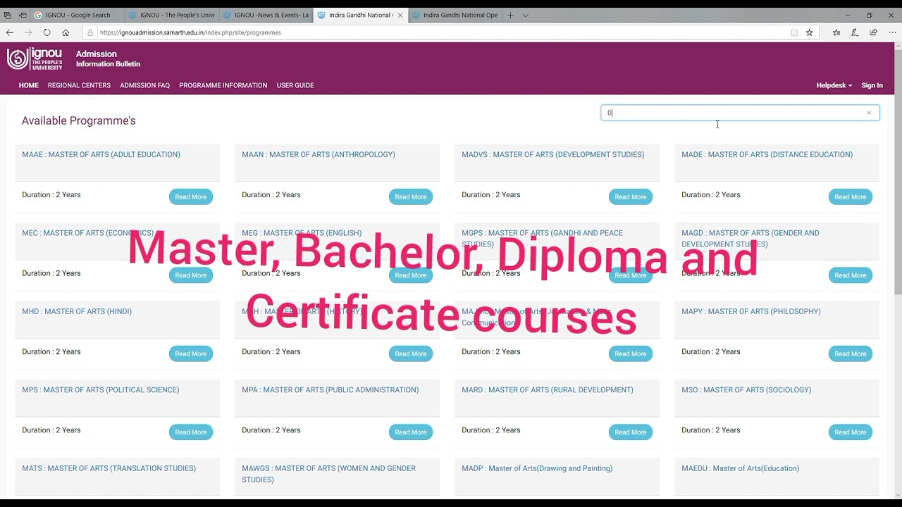 IGNOU announces July 2021 cycle of admission.