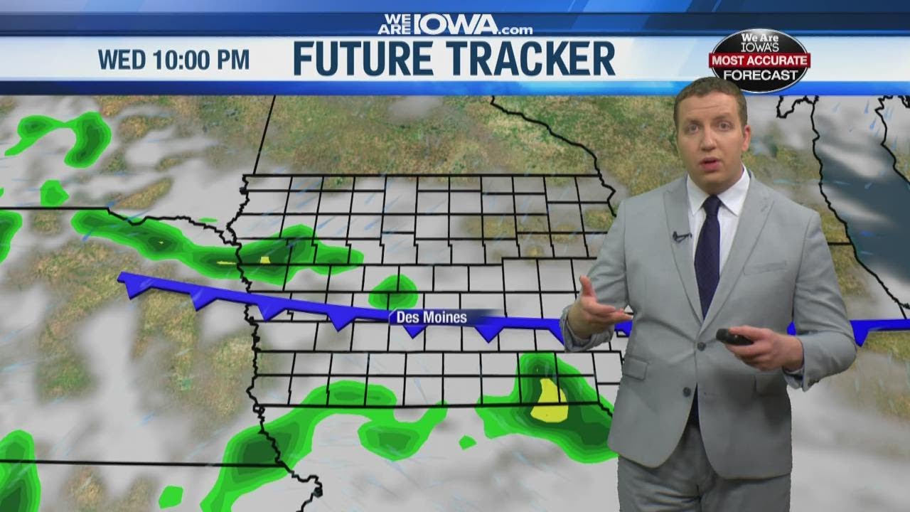 Scattered showers possible this evening - YouTube