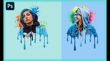 Dripping  Effect | Splatter Effect Photoshop in Hindi | Adobe  Photoshop Tutorial For Beginners