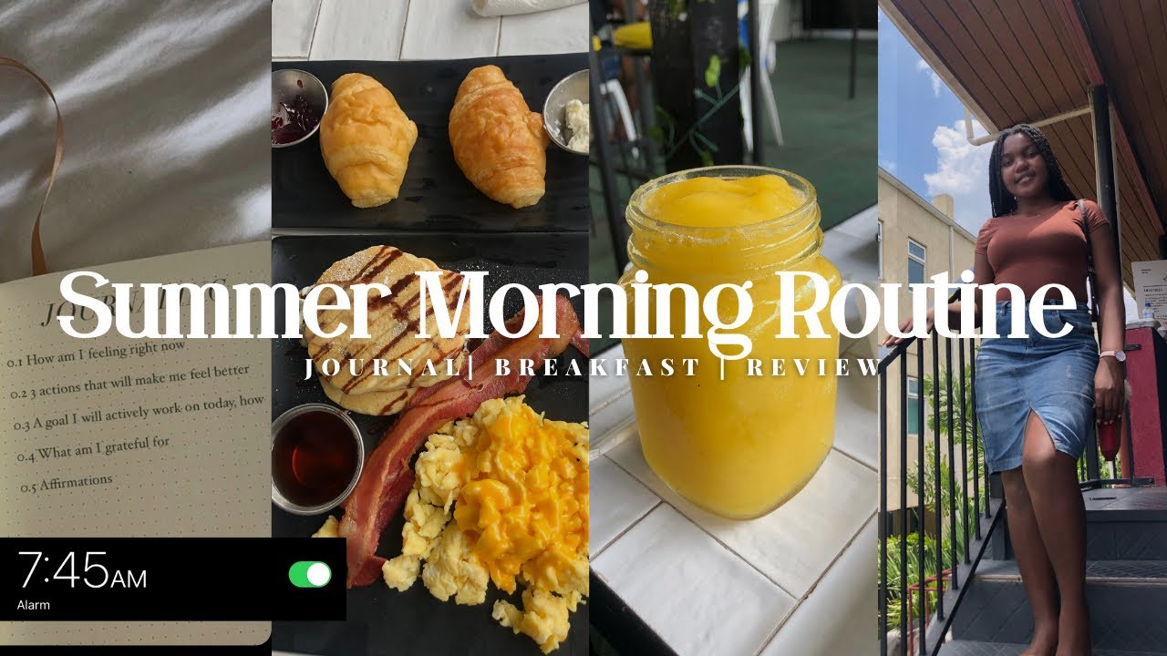 Restaruant Morning Routine SUMMER DIARIES: productive Morning routine, Journal, Yoga, GRWM and ...