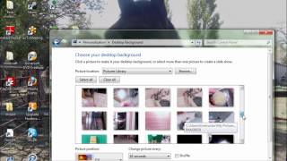 Slideshow background tutorial in Windows 7