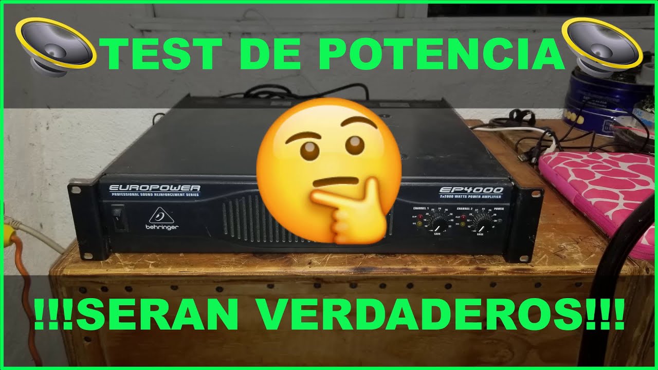 🤔Test de potencia Behringer Ep 4000w, !!!!SERAN VERDADEROS