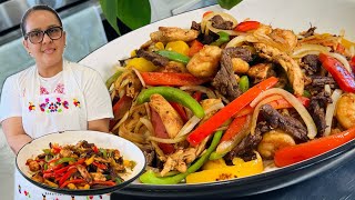 FAJITAS MAR Y TIERRA jugosas, crujientes y deliciosas | SOL COCINA Y MAS