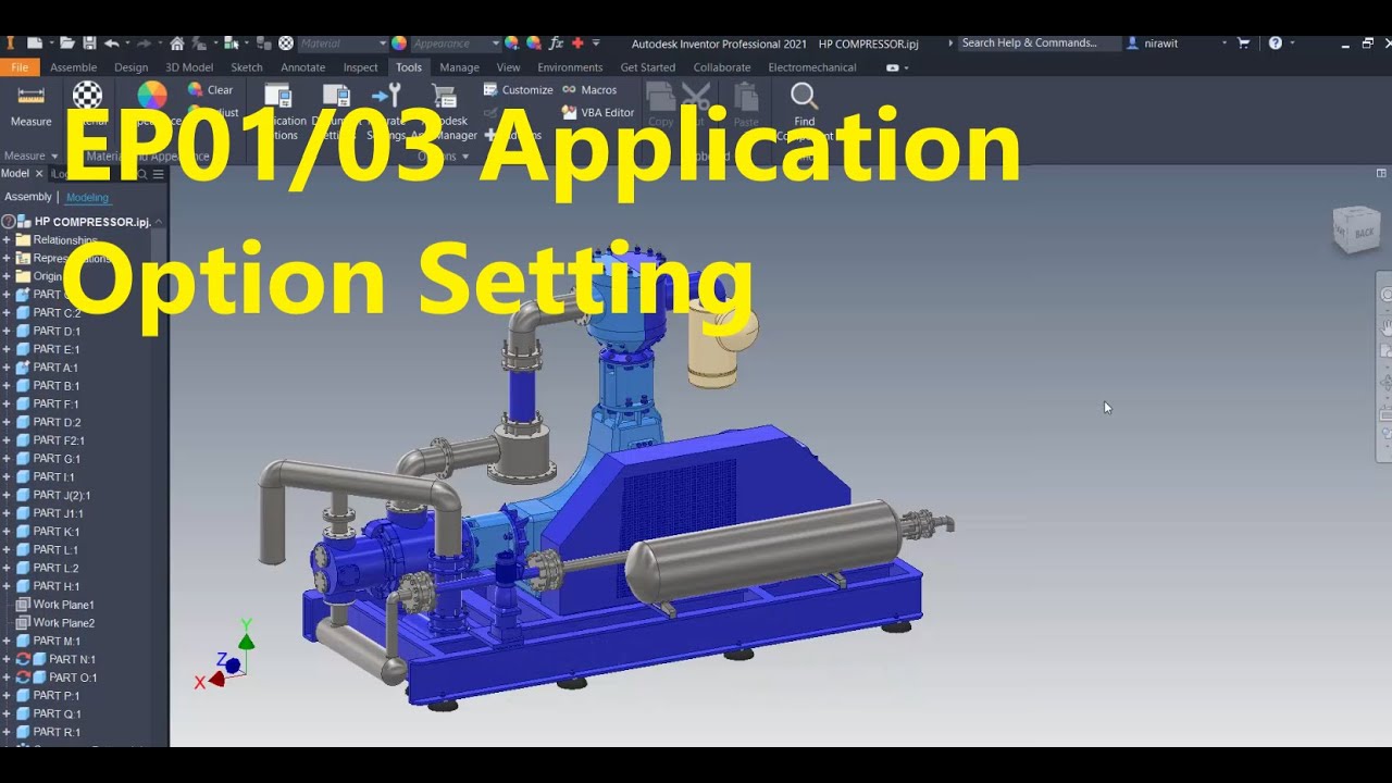 Autodesk Inventor: EP01/03 Lighting Style and 3D Environment Setting ...