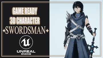 GAME  3D MODEL- ANIME GUY- SWORDSMAN- UE4