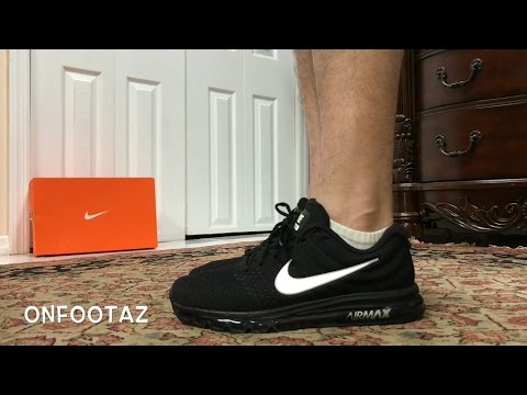 Nike Air Max 2017 Black On Foot - YouTube