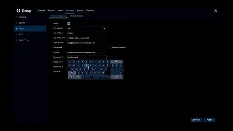 How to setup Email Alerts with the Pro-vue NVR's.
