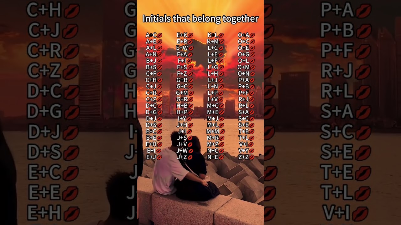 Initials that belong together 