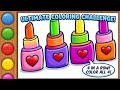 colouring challenge rainbow lipstick for children, toddlers| 💄 drawing easy@BachaParty17