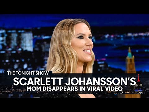 Scarlett johansson on her kids' christmas requests and the viral video of her mom disappearing