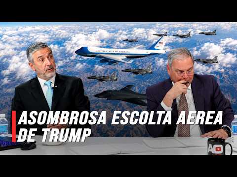 Trump publica la Intimidante flota de aviones con que viaja.