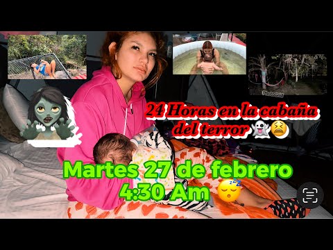 24 HORAS EN LA CABAÑA DEL TERROR CON HIJO MAXI 🧟‍♀️😱👻