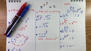  Can You Solve This Clever Exponential Equation? x^x^5=5