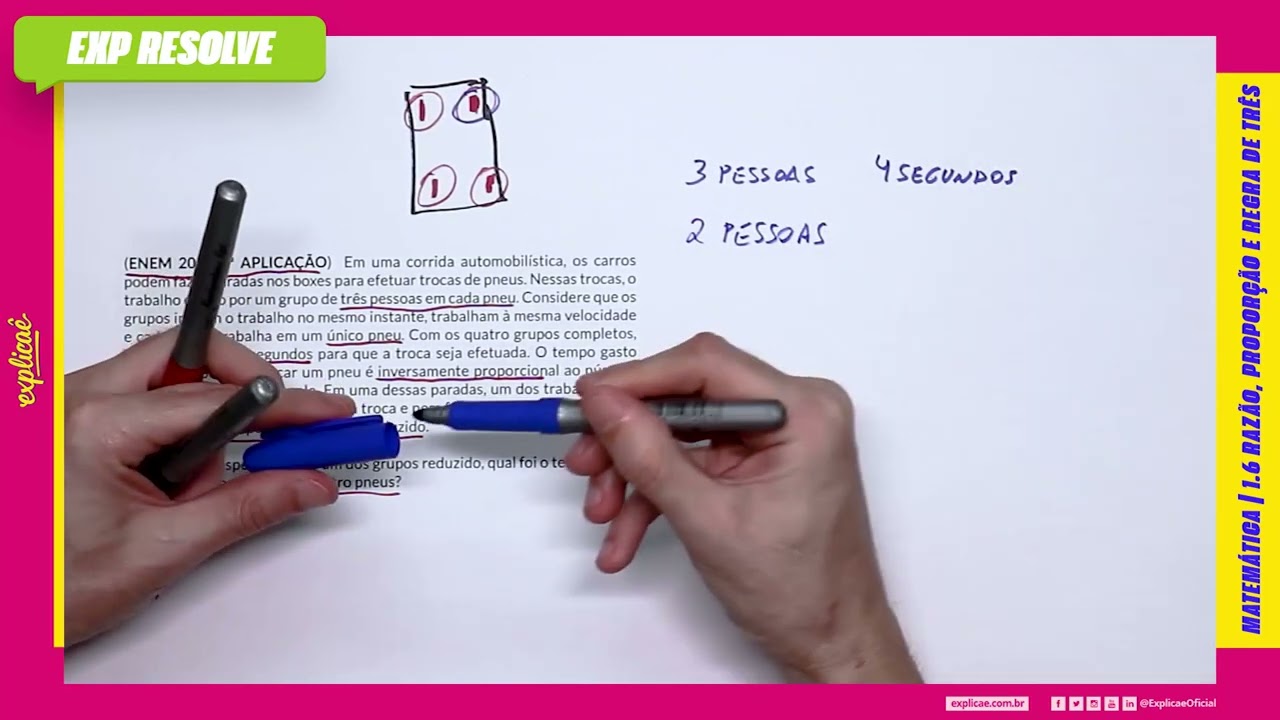 EM UMA CORRIDA AUTOMOBILÍSTICA, OS CARROS PODEM FAZER (...) | RAZÃO, PROPORÇÃO E REGRA DE TRÊS
