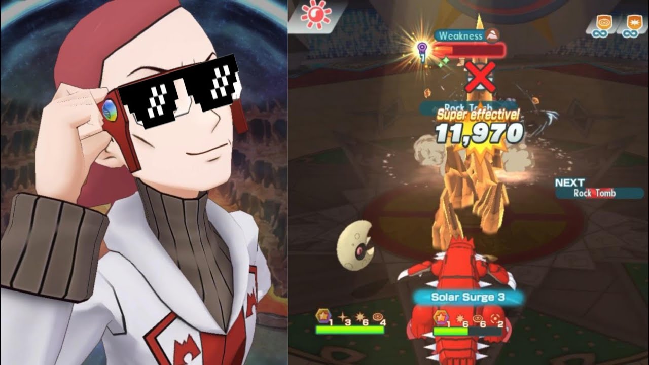 3/5 EX Maxie and Groudon Hoen Full Buff Pokemon Masters EX