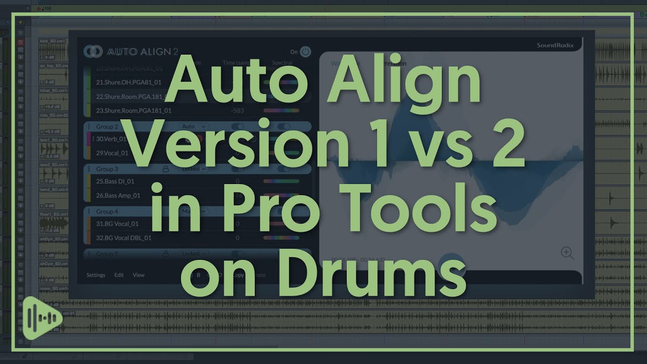 Using Auto Align 2 (ARA) inside Pro Tools on Drums