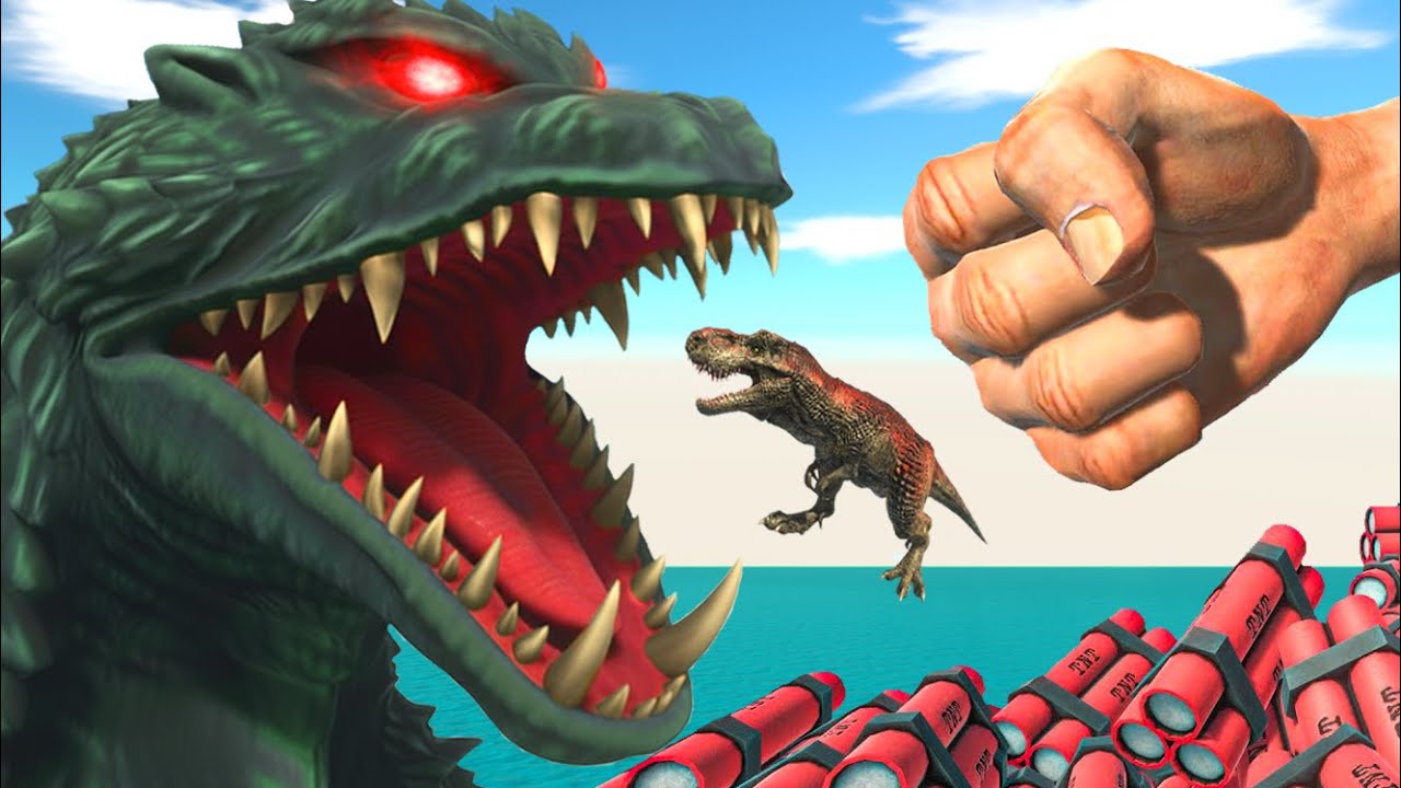 King Kong vs Epic TNT  - DINOS punched straight the GIANT BUG PIT  - Animal Revolt Battle Simulator