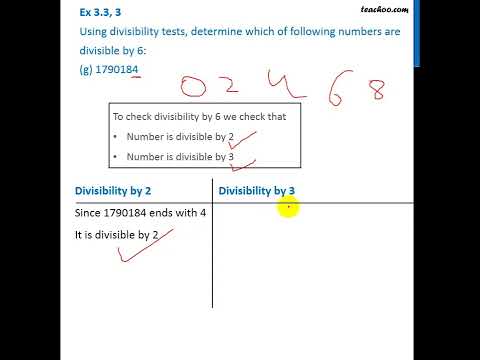 Ex 3.3, 3 (g) - Using divisibility tests, is 1790184 divisible by 6 - Teachooo