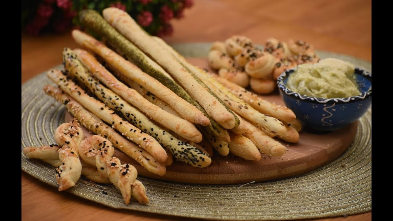 اصابع الكعك المالحة المقرمشة  (باتون ساليه )  بعدة نكهات جربوها خرافية رائعة المذاق