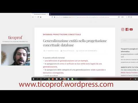 La generalizzazione delle entità nella progettazione concettuale dei database