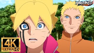 Boruto usa o Karma Pela Primeira Vez Em Batalha Contra Naruto | Boruto Dublado 4k