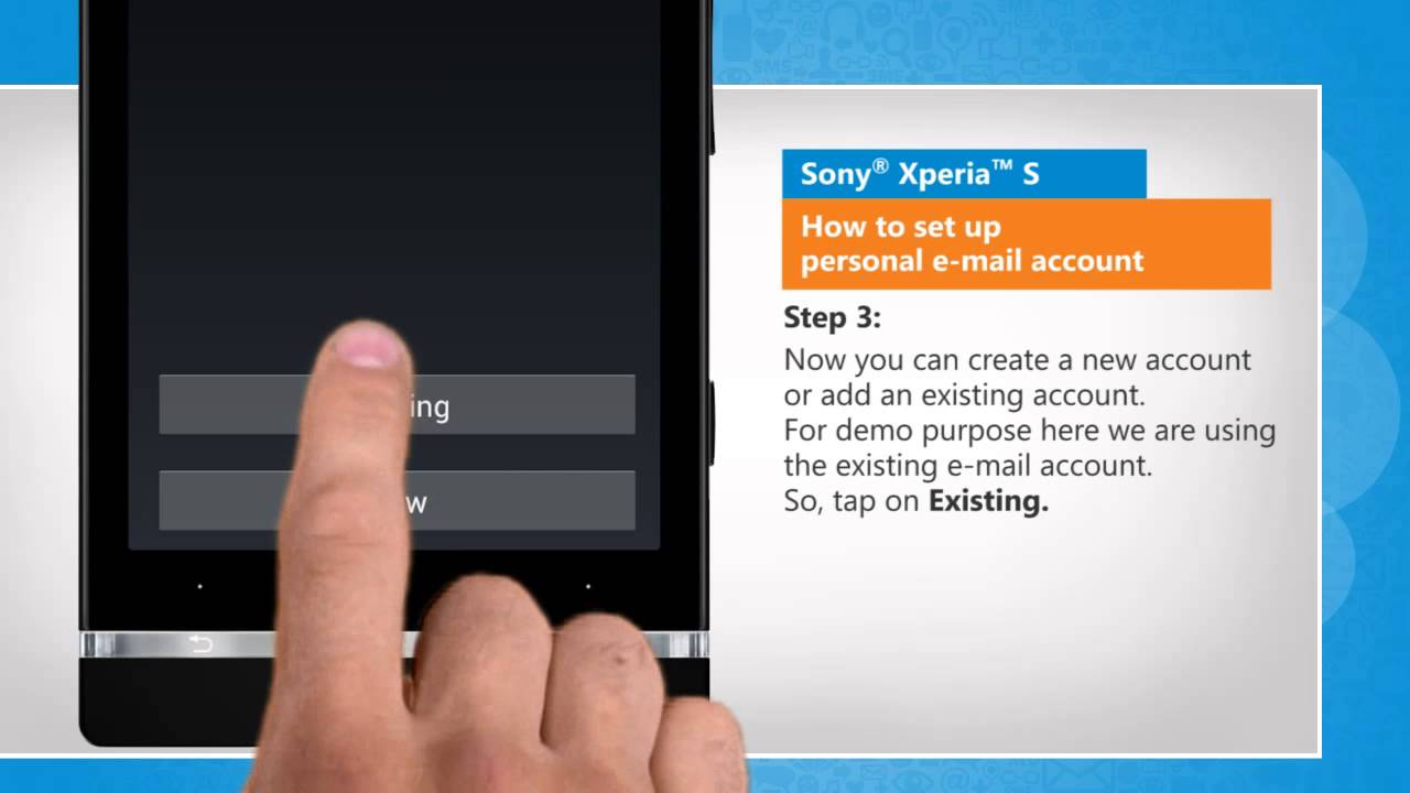 How to set up personal e-mail account in Sony® Xperia™ S