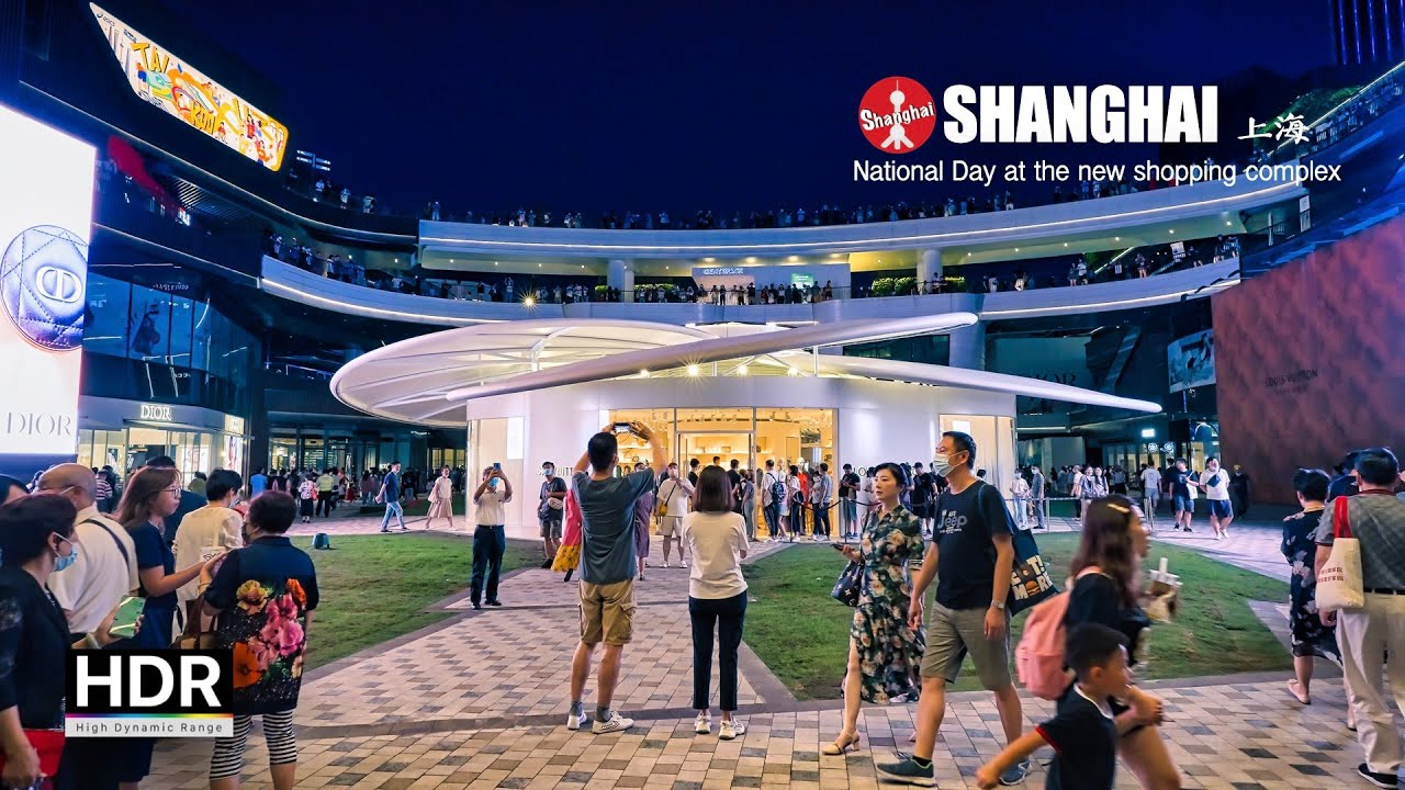 [4K HDR] Национальные праздники, недавно открывшийся торговый комплекс 👜Shanghai Qiantan Taikoo