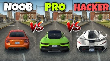 Noob vs Pro vs Hacker - Extreme Car Driving Simulator | Unstoppable Gaming ❤