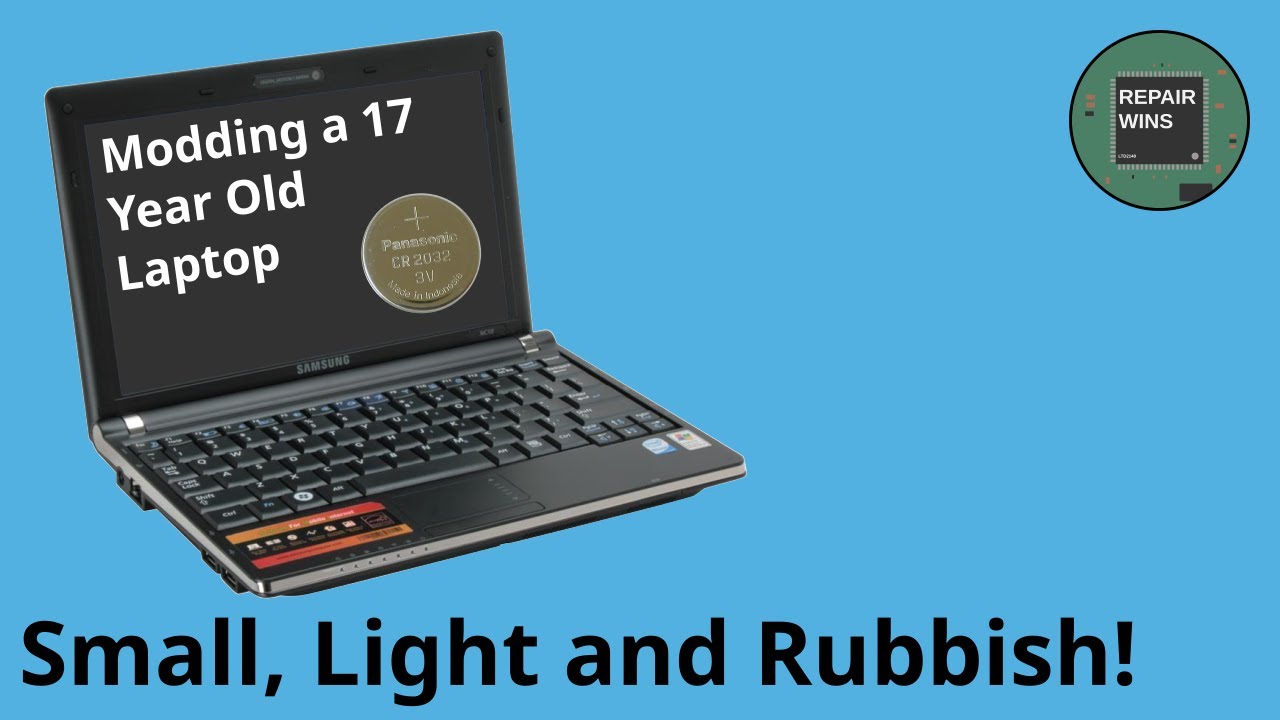 Making my 17 Year Old Netbook More Useful - Adding a Custom BIOS Battery Holder