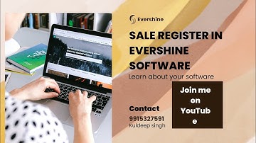 SALE BOOK REGISTER IN EVERSHINE SOFTWARE