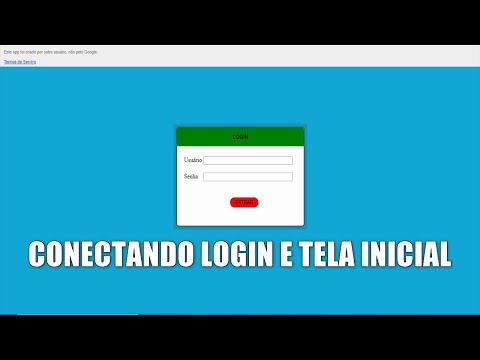 Planilhas Google - Ajustando Página Web de Tela para Verificar Login Usuário - Aula 90