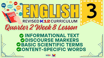 ENGLISH 3 | INFORMATIONAL TEXT (DISCOURSE MARKERS) | WEEK 8 LESSON | QUARTER 2 | REVISED CURRICULUM