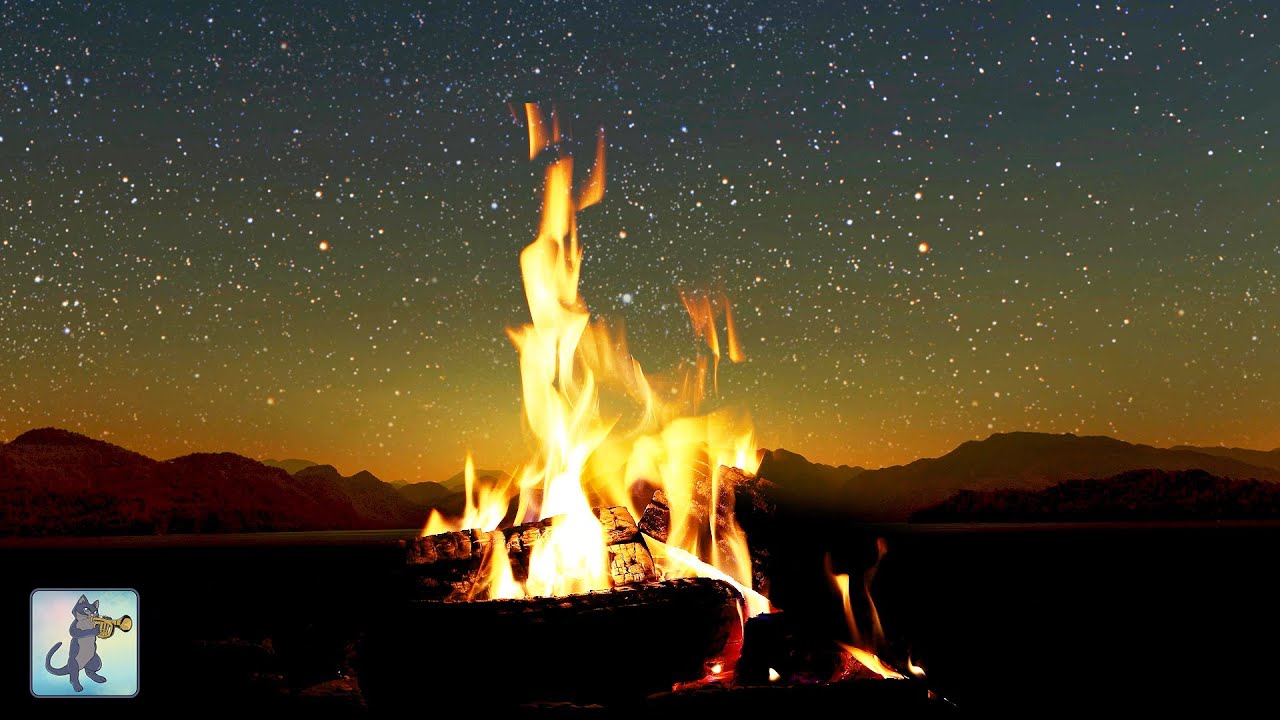 8 Hours of Relaxing Campfire by a Lake at Sunset in 4k UHD, Stress Relief, Meditation \u0026 Deep Sleep