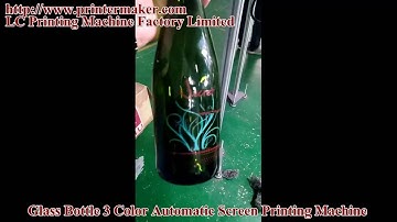 Rotary LED UV Automatic Screen Printer on Square glass bottles (S-106LED)