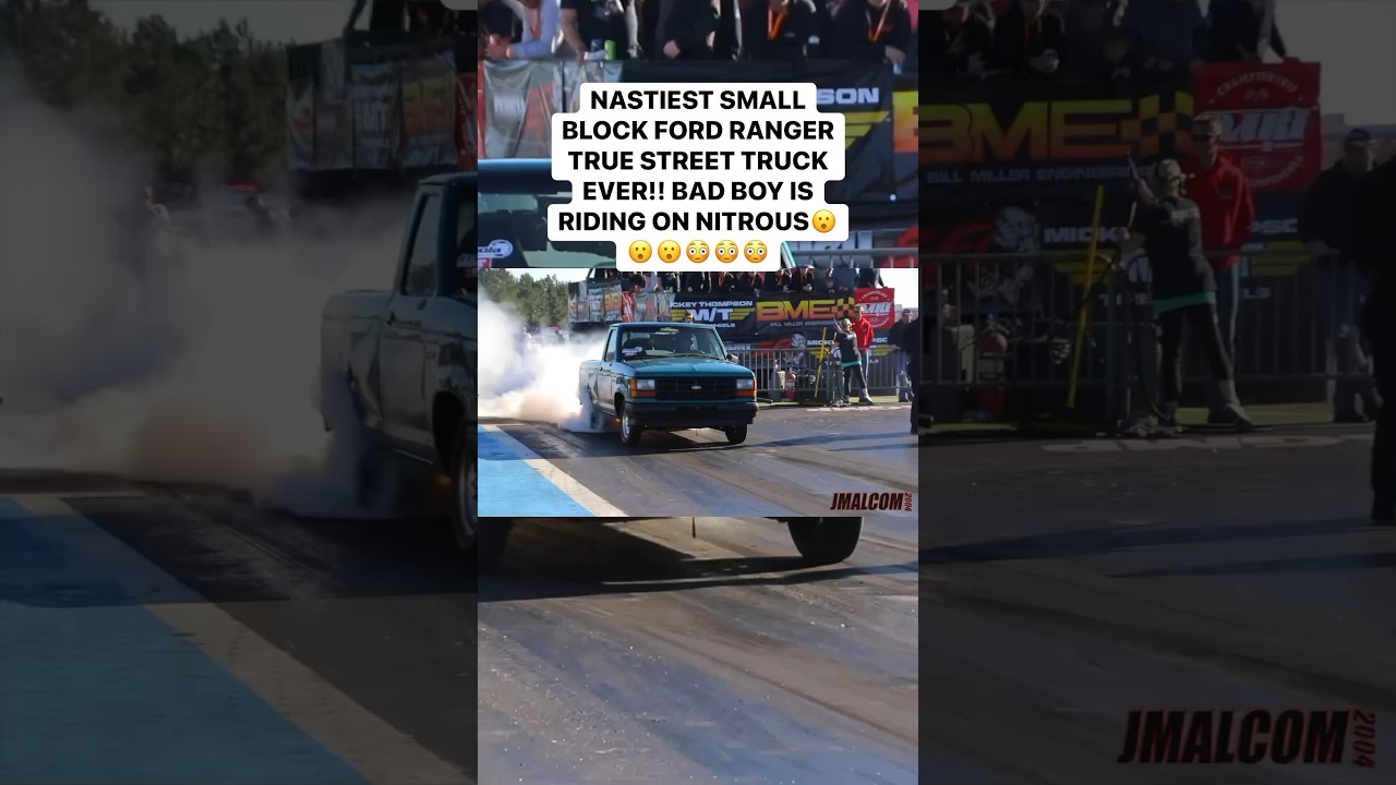 The nastiest 700+ hp nitrous Ford Ranger truck ever😮
