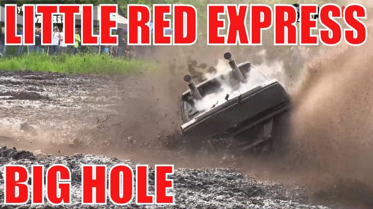 LITTLE RED EXPRESS Mega Truck Hits A Hole At Perkins Spring Sling 2019