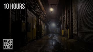 Rain in the Service Alley — Steady Rain Between Concrete Walls & Vents | 10 HOURS