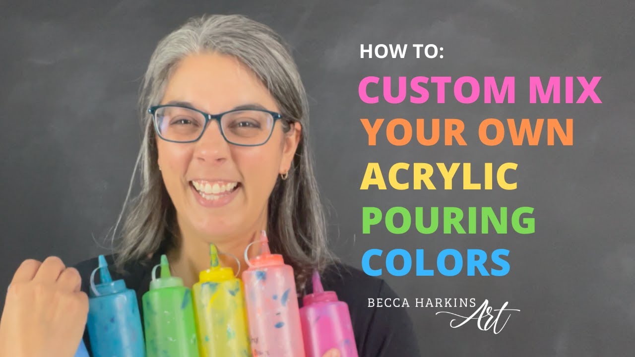 PART 1 Easy Way to Mix Custom Colors Acrylic Pouring for Beginners