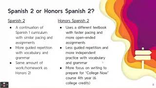 Registration video for students currently in Spanish 1