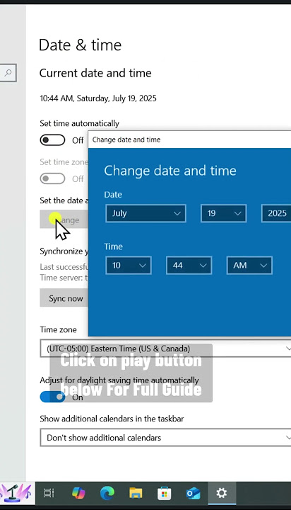 Set Time And Date in Windows 10 ( 2025 )