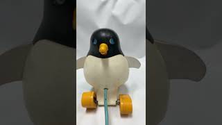 Vintage 1973 Fisher Price Penguin Pull Toy Eyes Move Makes Noise Works