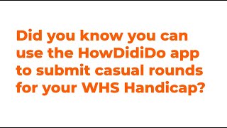 How to use the HowDidiDo app to enter casual rounds screenshot 3