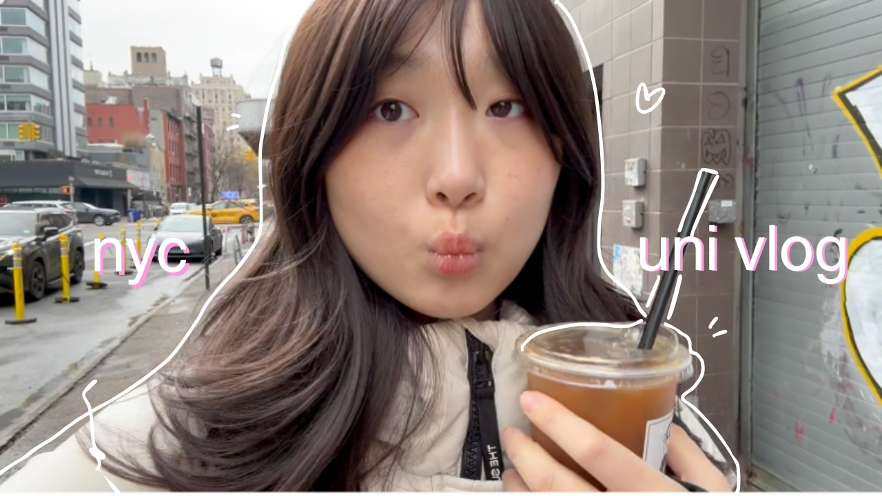 nyc uni vlog ♡ | cafes ☕️, studying, last midterm, yummy food 🍣
