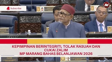 Kepimpinan Berintegriti, Tolak Rasuah dan Cukai Zalim, Ahli Parlimen Marang Bahas Belanjawan 2026