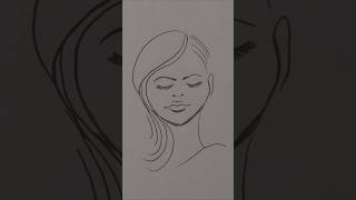 simple techniques to draw image of girl short #shorts #drawing #art #sketch